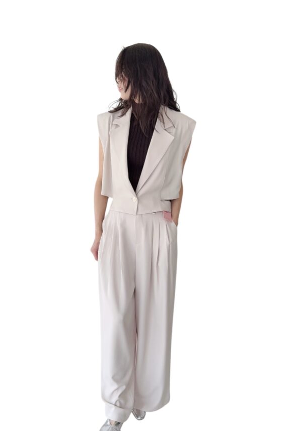 38377 CROPPED BLAZER VEST