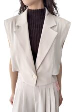 38377 CROPPED BLAZER VEST