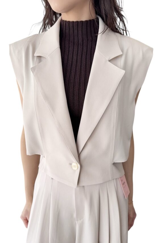 38377 CROPPED BLAZER VEST