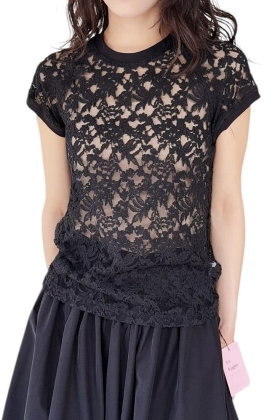 38573 LACE SHORT TOP