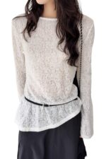 38515 LACE LONG SLEEVE TOP