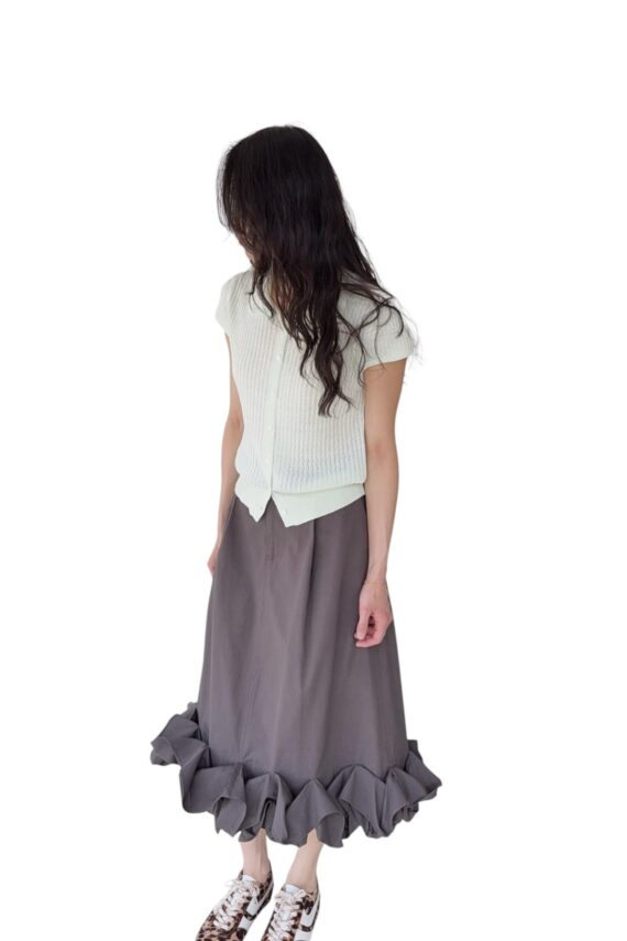 38619 POLO NECK KNITTED TOP