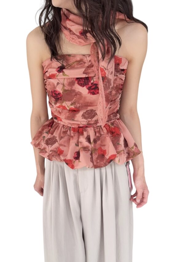 38579 STRAPLESS RUCHED TOP