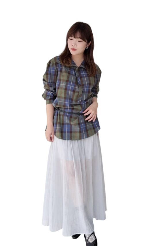 38621 PLAID SHIRT TOP