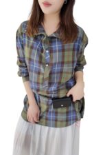 38621 PLAID SHIRT TOP
