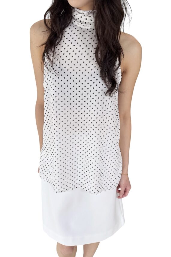 38511 POLKA DOT SLEEVELESS TOP