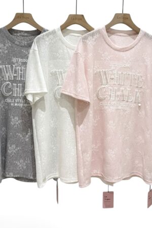 38703 LACE LETTER T-SHIRT