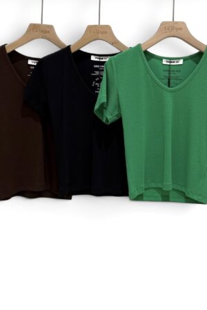 38445 V NECK SHORT TOP