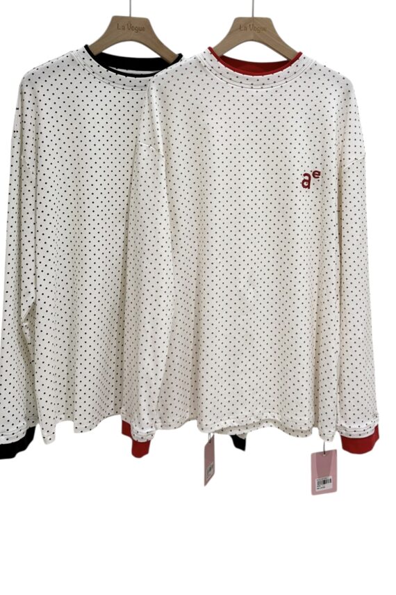 38683 POLKA DOT LONG SLEEVE T-SHIRT