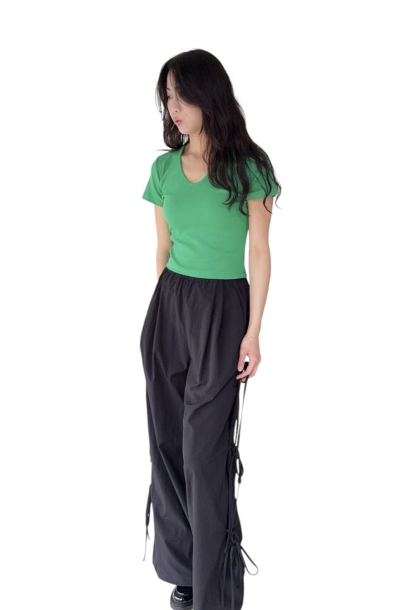 38445 V NECK SHORT TOP