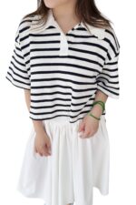 38656 KNITTED LINE SHORT TOP