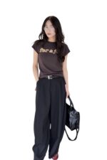 38676 SEQUIN LETTER CROPPED TEE