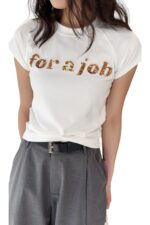 38676 SEQUIN LETTER CROPPED TEE