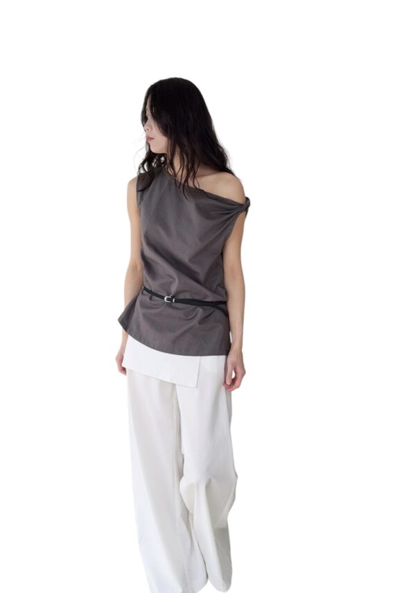 38638 ONE SHOULDER SHIRT TOP