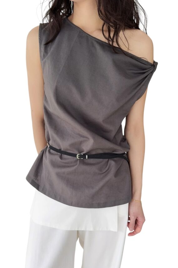 38638 ONE SHOULDER SHIRT TOP
