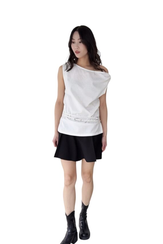 38638 ONE SHOULDER SHIRT TOP