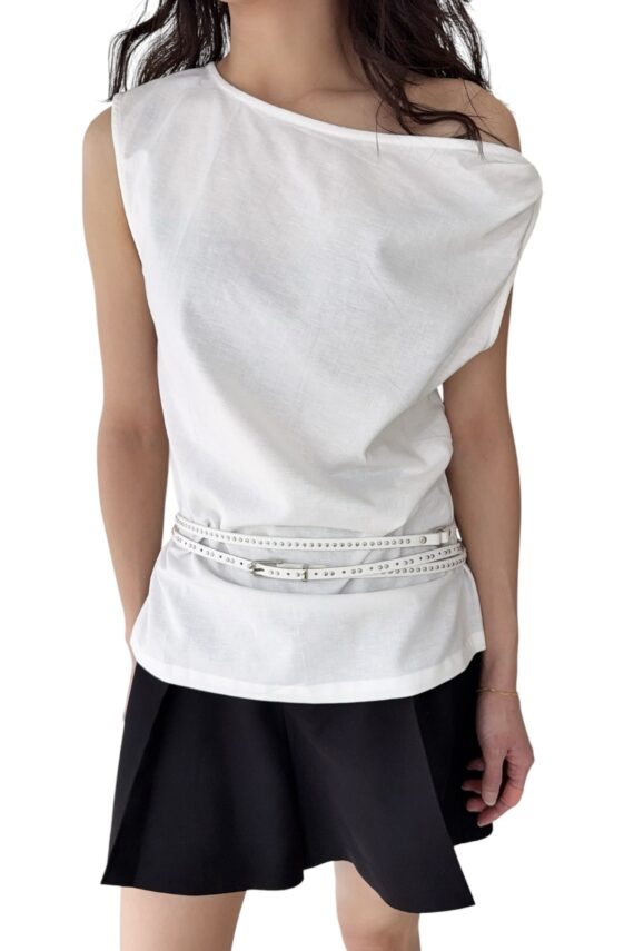 38638 ONE SHOULDER SHIRT TOP