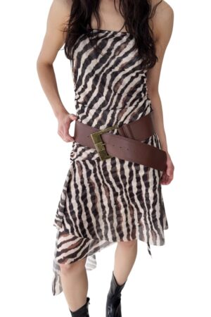 38688 LEOPARD PRINT TUBE DRESS