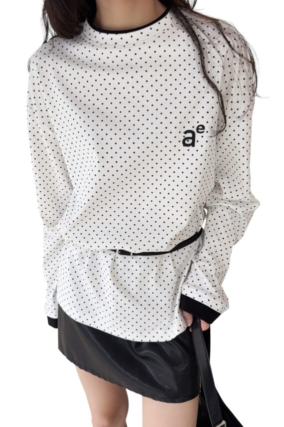 38683 POLKA DOT LONG SLEEVE T-SHIRT