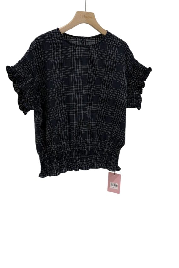 38762 PLAID SHIRT TOP