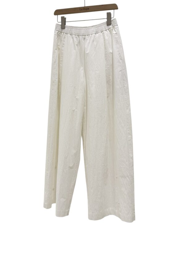 38320 ELASTIC WAIST WIDE-LEG TROUSERS