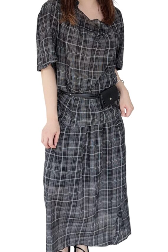 38845 PLAID SET SKIRT