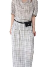 38845 PLAID SET SKIRT