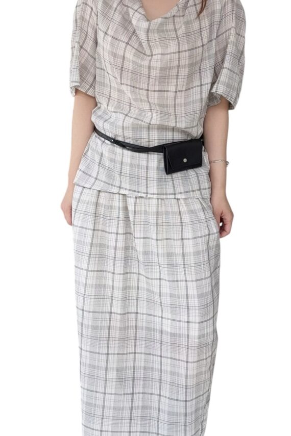 38845 PLAID SET SKIRT
