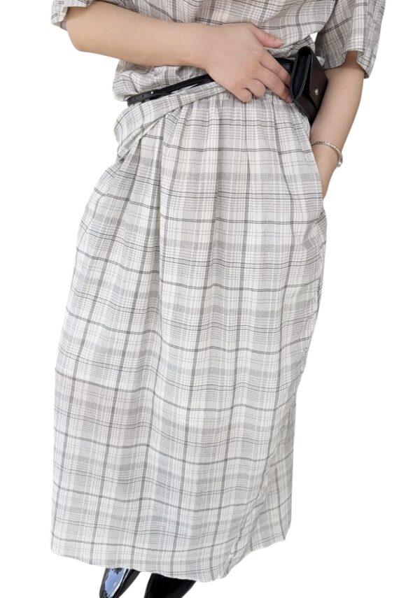 38845 PLAID SET SKIRT