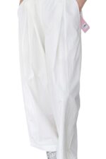 38320 ELASTIC WAIST WIDE-LEG TROUSERS