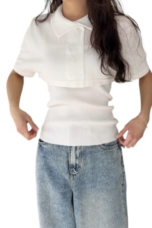 38787 TWO-PIECE KNIT TOP