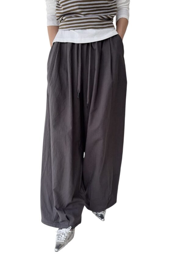 38736 ELASTIC WAIST CASUAL LONG PANTS