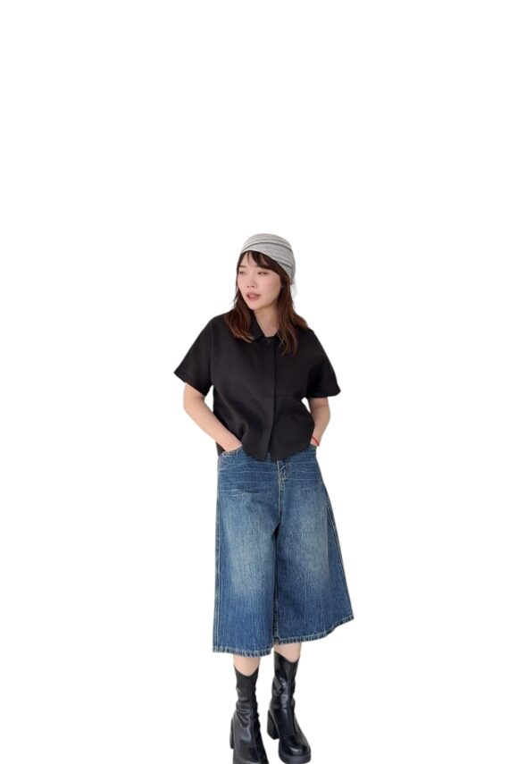 38904 LINEN SHORT TOP