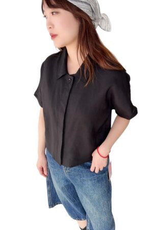38904 LINEN SHORT TOP