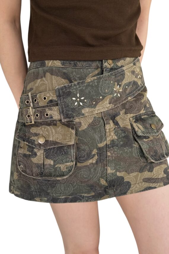 38834 CAMOUFLAGE MINI SKIRT