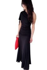 38808 ONE-SHOULDER RUCHED DRESS