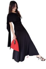 38808 ONE-SHOULDER RUCHED DRESS