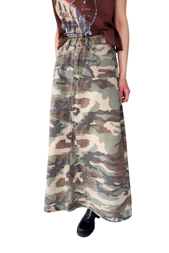 38918 CAMOUFLAGE A LINE SKIRT