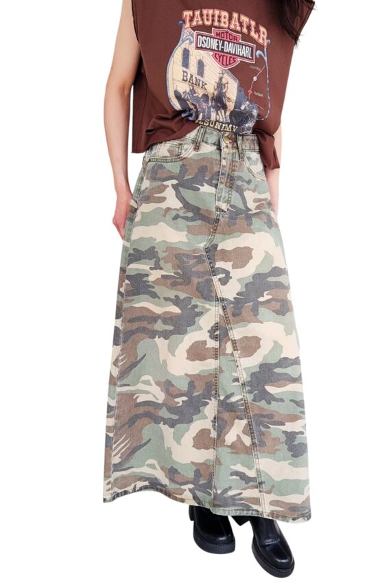 38918 CAMOUFLAGE A LINE SKIRT
