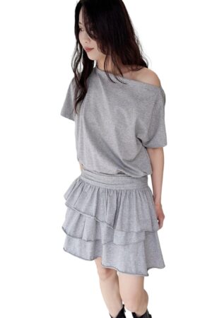 38985 ONE-SHOULDER SHORT DRESS