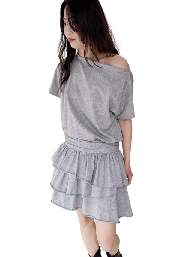 38985 ONE-SHOULDER SHORT DRESS