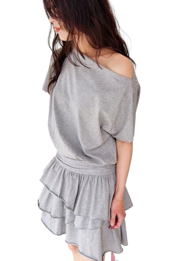 38985 ONE-SHOULDER SHORT DRESS