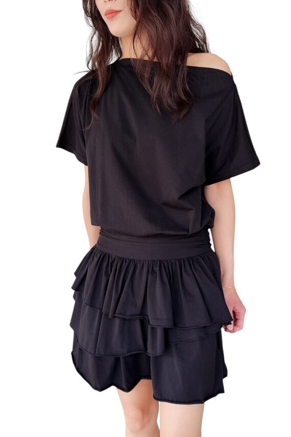 38985 ONE-SHOULDER SHORT DRESS