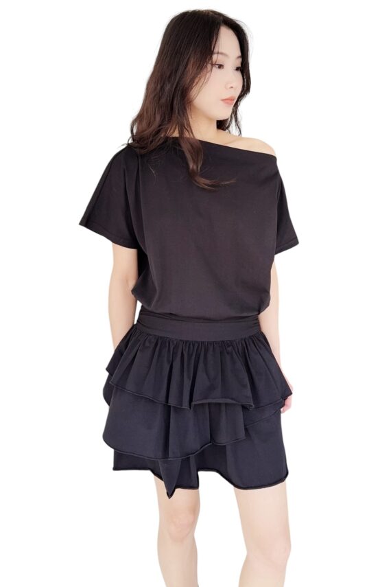 38985 ONE-SHOULDER SHORT DRESS