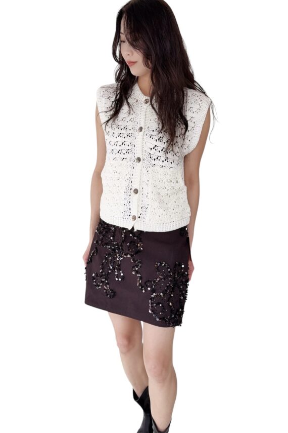 38979 KNITTED VEST TOP