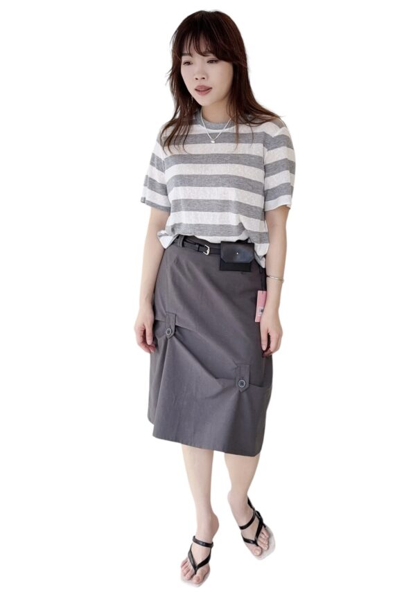 38798 DRAPED MIDI SKIRT