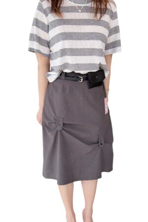38798 DRAPED MIDI SKIRT