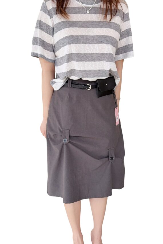 38798 DRAPED MIDI SKIRT