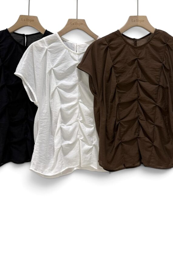 38716 DRAPED SLEEVE TOP