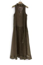 38856 V-NECK SHEER DRESS